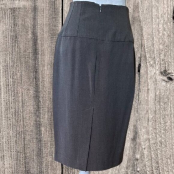 Cache Gray Pencil Skirt Knee-Length - Picture 2 of 4